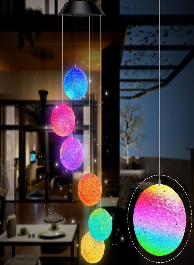 WHISKET Solar Powered Wind Chime LED Light | Waterproof Outdoor Garden & Balcony Decorative Hanging [Pack of 1] - Image 1